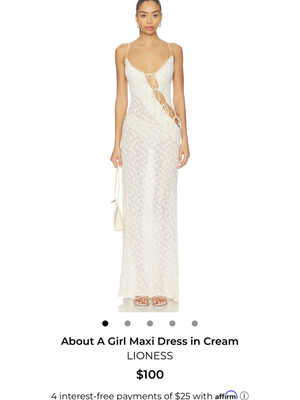 Lioness About A Girl Maxi Dress in Cream